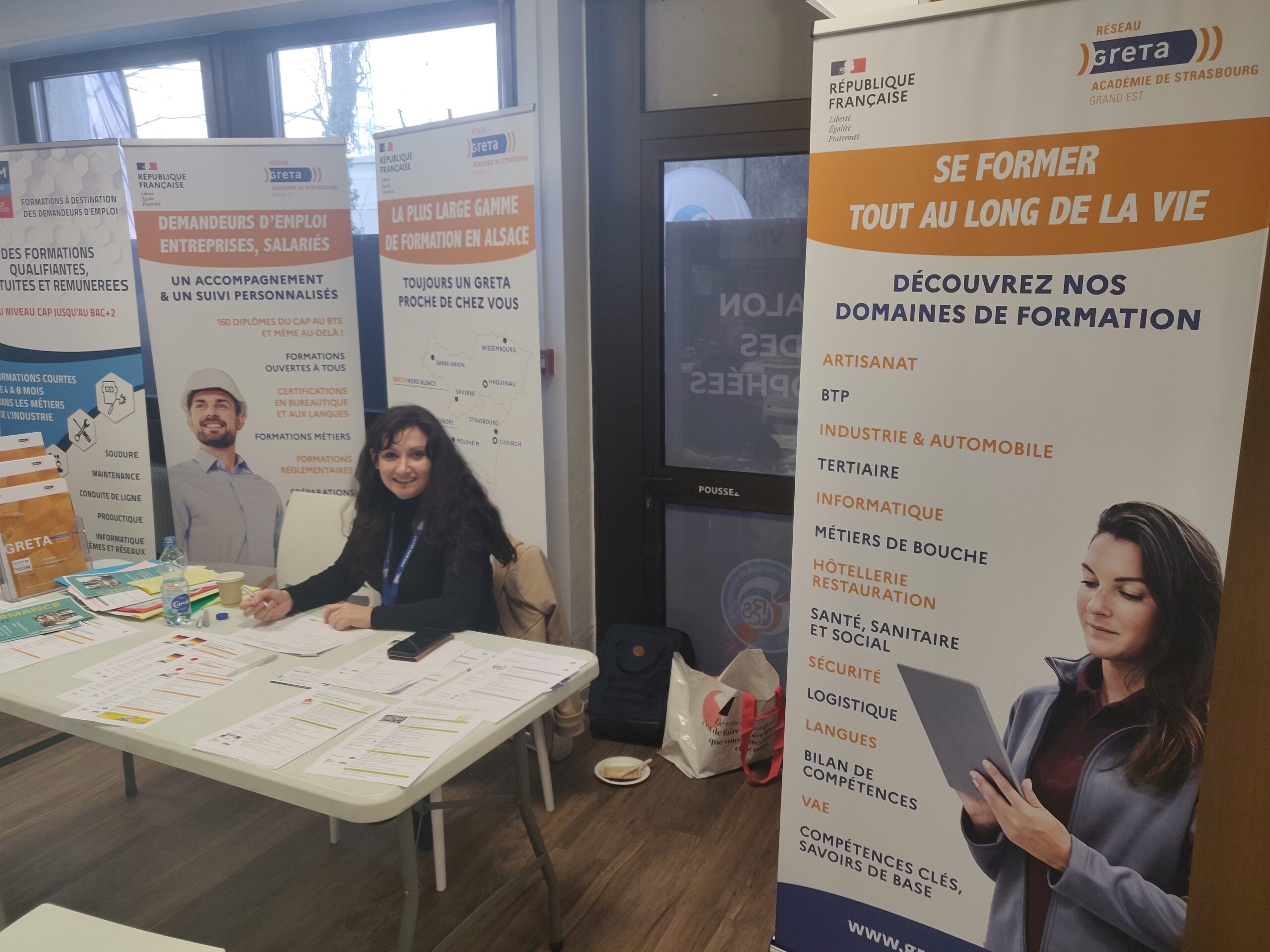 Stand du GRETA Strasbourg Europe au Forum Formation Orientation