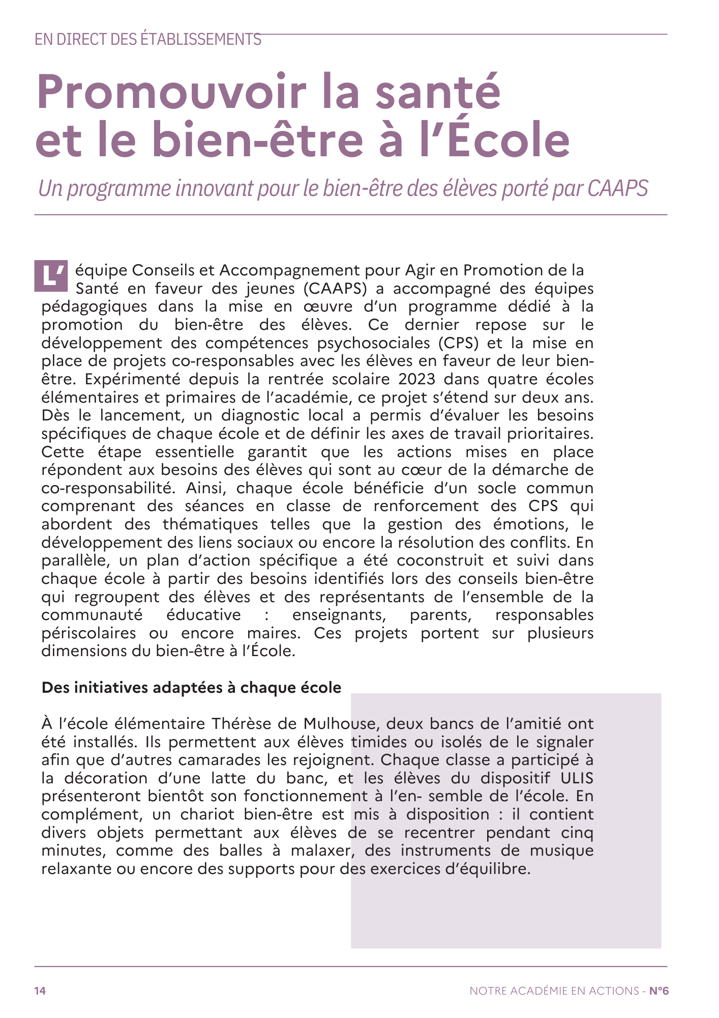 caaps mag notre académie en actions