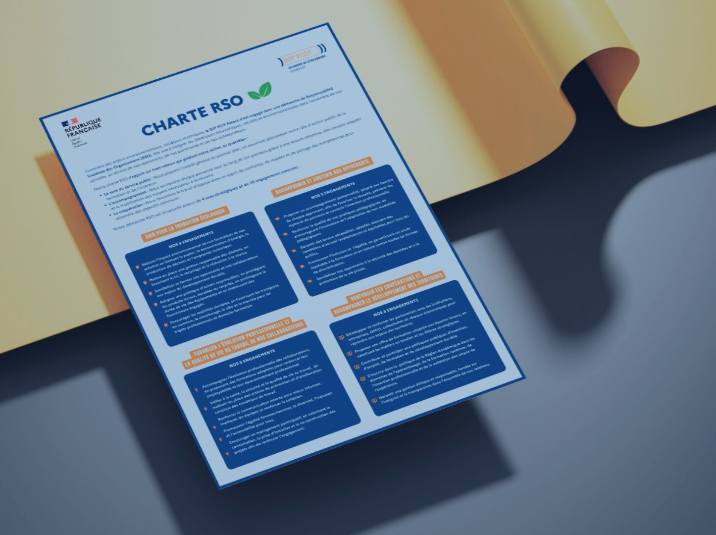 Charte RSO du GIP : engagement en faveur d’une démarche responsable
